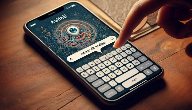 smartphone screen shows typing in regional language image 2