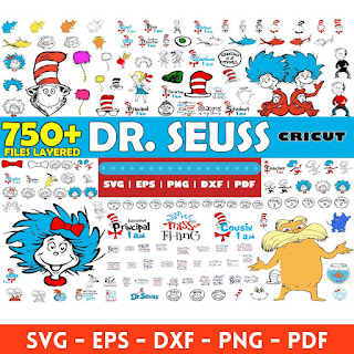 Dr seuss mega big bundle svg png clipart vector Cricutcut files silhouette layered