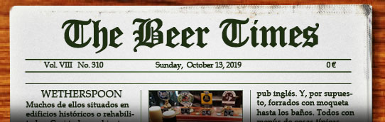 Dominical suplemento de noticias sobre cerveza. Aquí puedes leer el periódico The Beer Times.