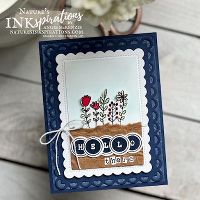 You can make this Stampin' Up! Just My Type card, too!  | Nature's INKspirations by Angie McKenzie