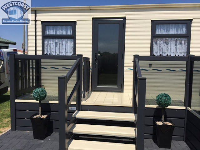 replacement static caravan double glazing in Grey