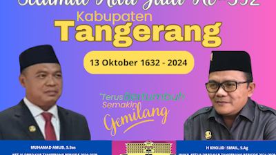 Dewan Perwakilan Rakyat Daerah (DPRD) Kabupaten Tangerang mengucapkan Selamat Hari Jadi ke-392 Kabupaten Tangerang 