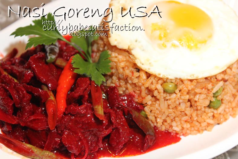 Curlybabe's Satisfaction: Nasi Goreng USA & Daging Masak 