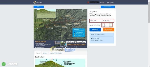 booking online gunung ciremai