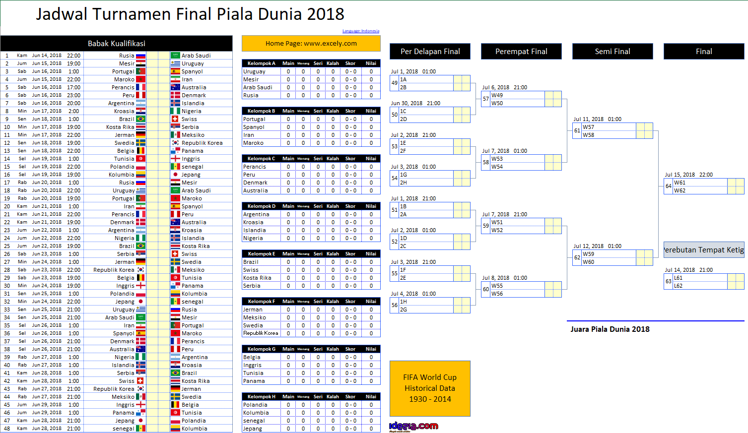 Download Jadwal Piala Dunia FIFA Rusia 2018 .PDF