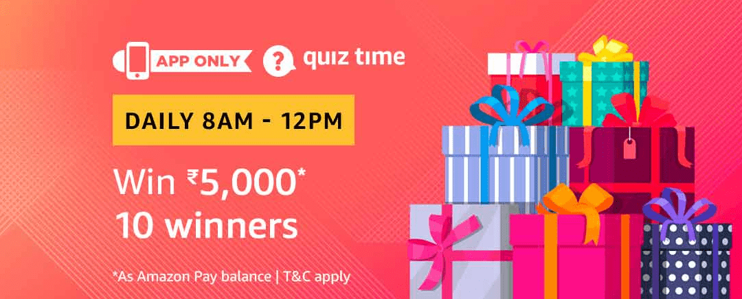 Amazon Quiz Today  17 June 2019 Answers - Win 5000 Pay Balance