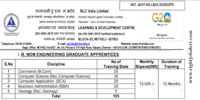 Non Engineering Graduate Apprentice BCom BSc Computer Science BCA BBA BSc Geology Jobs in NLC India Limited
