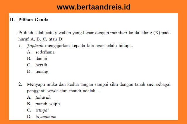 Kunci Jawaban PAI Kelas 7 Halaman 42 - 44 Ayo Berlatih