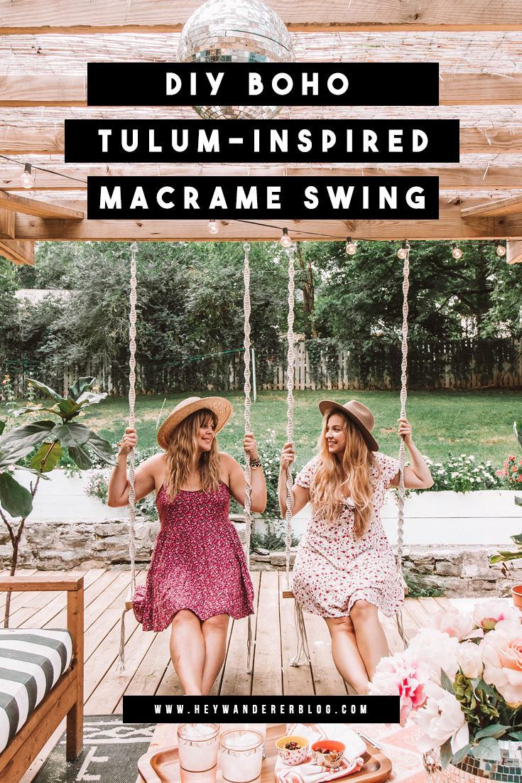 DIY: Boho Tulum Inspired Macrame Swing