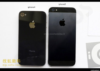 Size comaprison of iPhone5 with iphone4