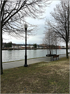 April 18, 2019 In Owen Sound finding happiness by a swollen river.