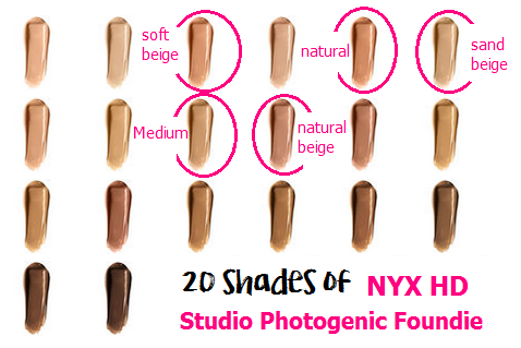 Shades NYX HD Studio Photogenic Foundation