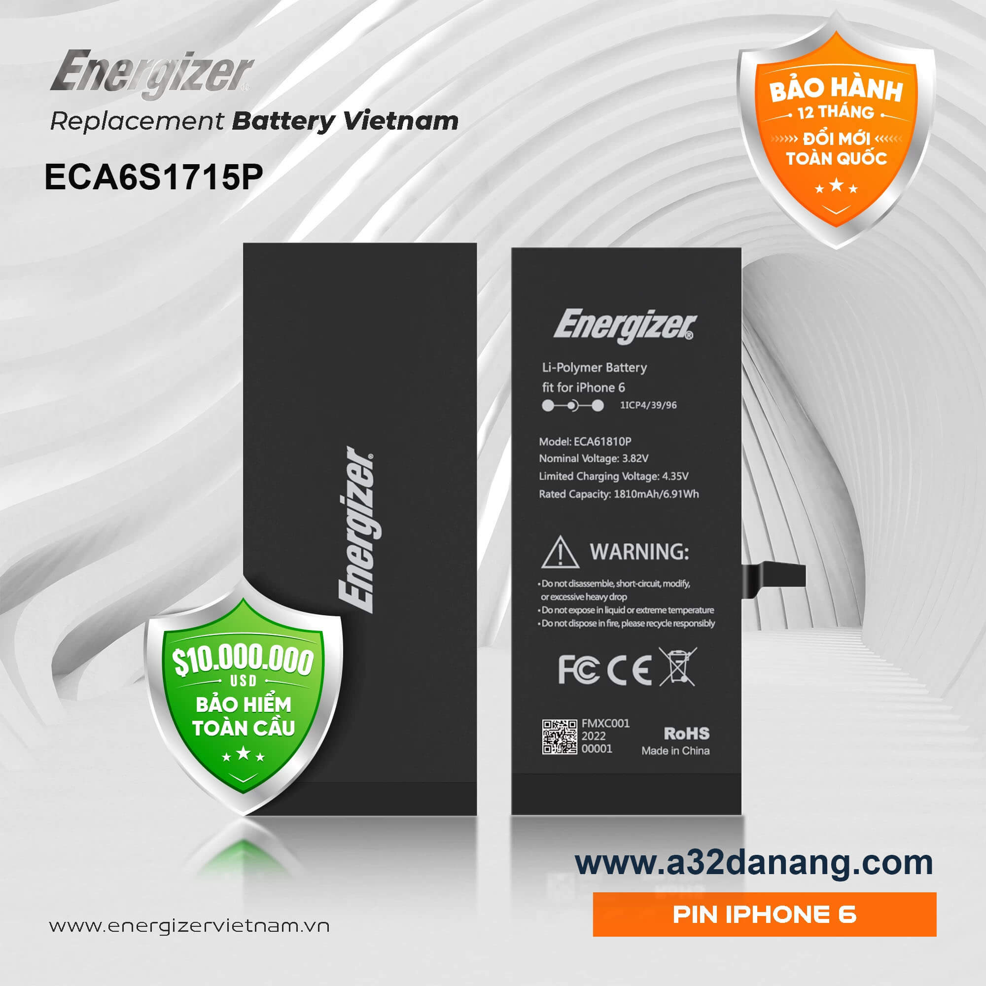 Giới thiệu về Pin Energizer Iphone 6S - ECA6S1715P