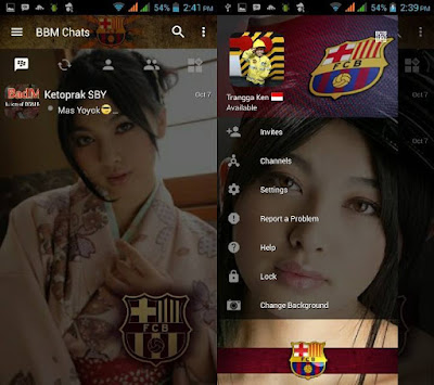 BBM Change Background With Barcelona v3.0.1.25 MOD APK