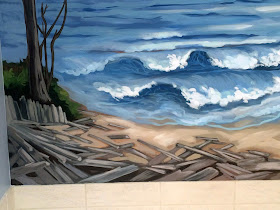 kalaloch beach, kalaloch lodge, ocean mural, pacific ocean mural, oregon coast mural, washington coast mural, pacific northwest mural