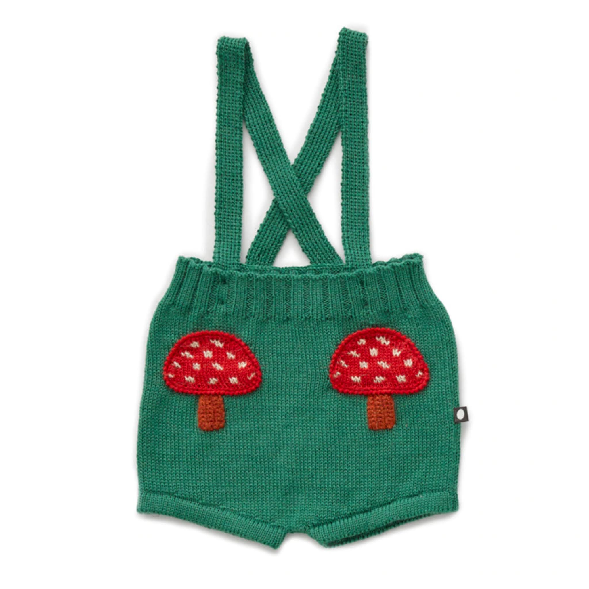 Toddler Mushroom Suspender Shorts from Oeuf