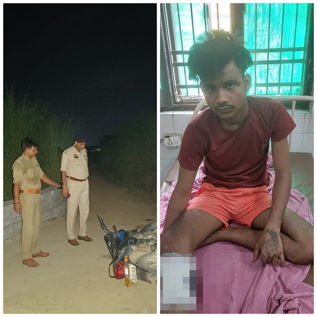 रामपुर पुलिस के साथ हुई पुलिस मुठभेड़ में पच्चीस हजार रुपये का ईनामिया शातिर अपराधी घायल, गिरफ्तार
