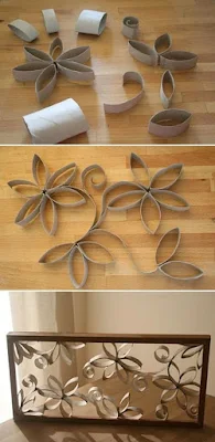 Os rolos de papel higiênico e papel toalha são ótimas opções para criar peças artesanais diferenciadas.