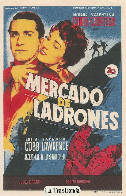 Mercado de Ladrones - Folleto de mano - Richard Conte - Valentina Cortesa