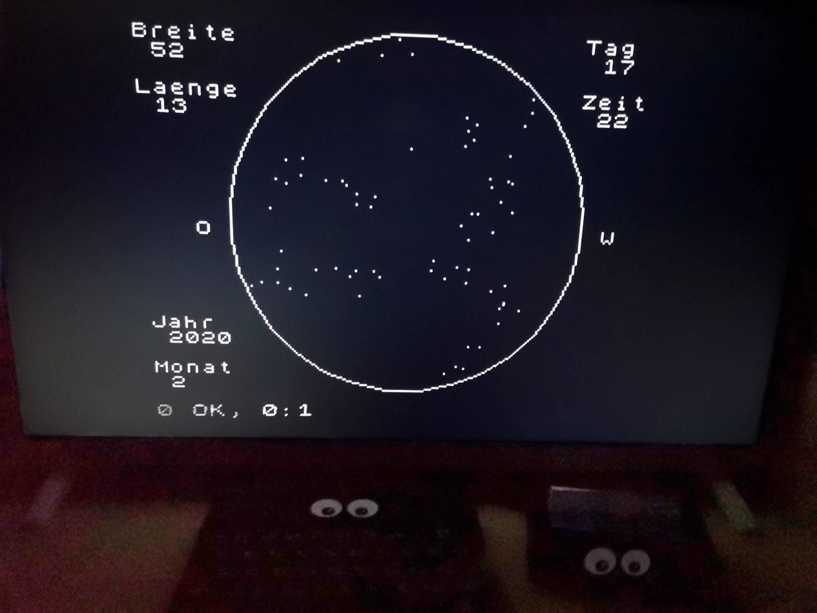 Fixstern-Programm des ZX Spectrum