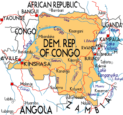 Map of Republic Congo Country