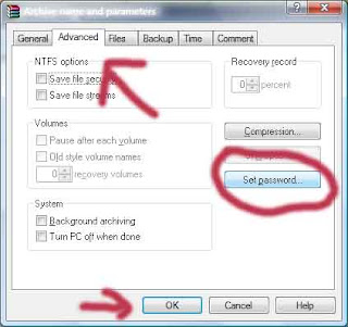 enkripsi,password,winrar protection,set password rar
