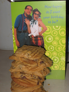 Birthday card and cookies from Eric