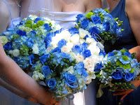 Fall Wedding Bouquets With Blue