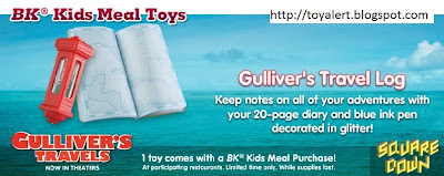 Burger King Gullivers Travels Kids Meal Toys - Gulliver's Travel Log 
