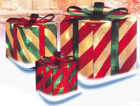 Christmas Decorations: Pre-lit Gift Boxes for Outdoor Christmas ...