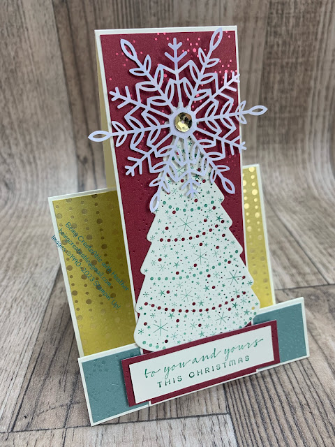 Interesting Card design, Stampin' Up! Being CreateAble with Heather