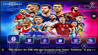 Download PES PPSSPP Special UCL Edition Best Graphics eFootball 2022 Android Camera PS5 And Latest Transfer