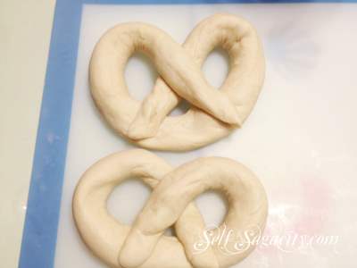 homemade pretzel making