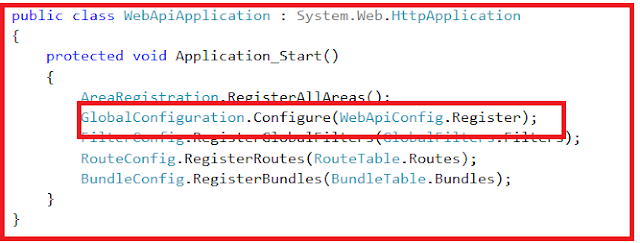 Creating Web API Application - Application Start Event