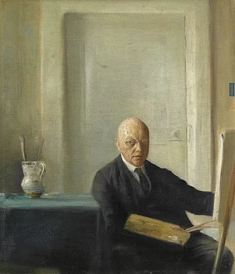 Self-portrait by Carl Holsøe, c. 1920 painting Carl Vilhelm Holsoe