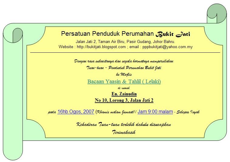 Contoh Surat Rasmi Jemputan Ceramah - GRasmi