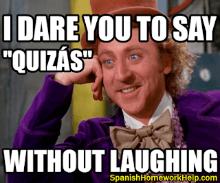 Willy Wonka spanish homework meme