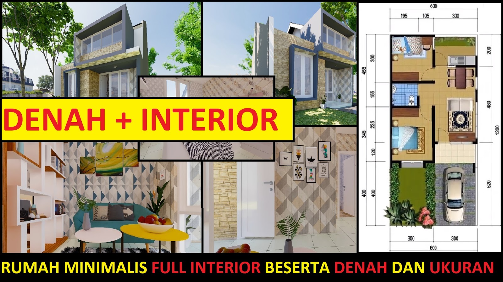 Model Rumah Minimalis Modern 6x12 Lengkap Dengan Denah Interior