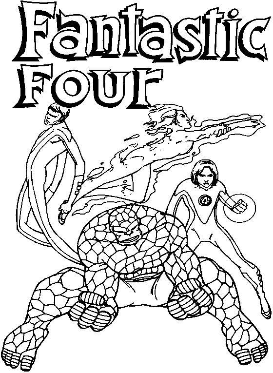 Fantastic Four ( 4 ) Cartoon Kids Coloring Part 2