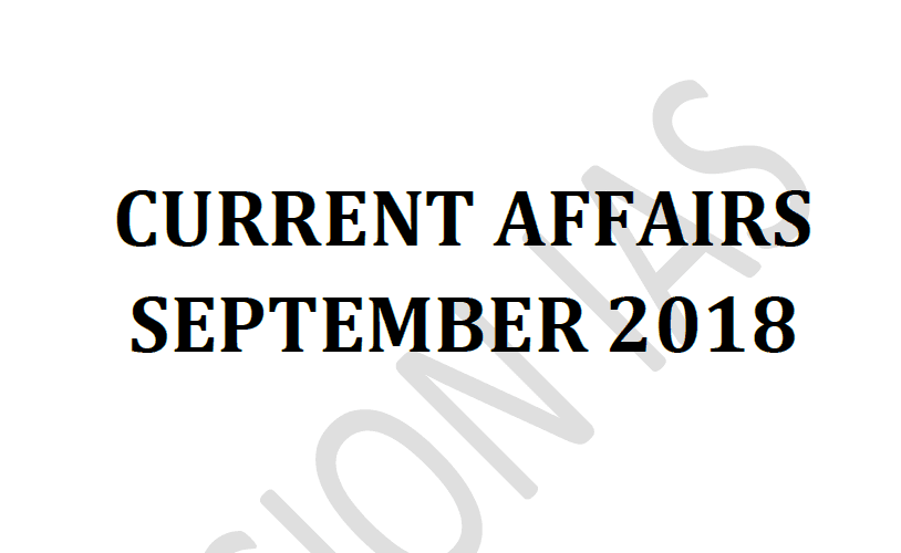 Vision IAS Current Affairs September 2018 pdf