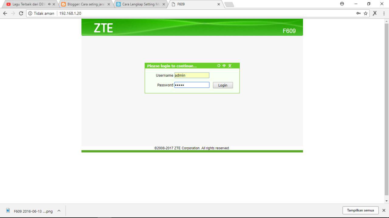 cara set modem zte f609 sebagai acces point cara setting 