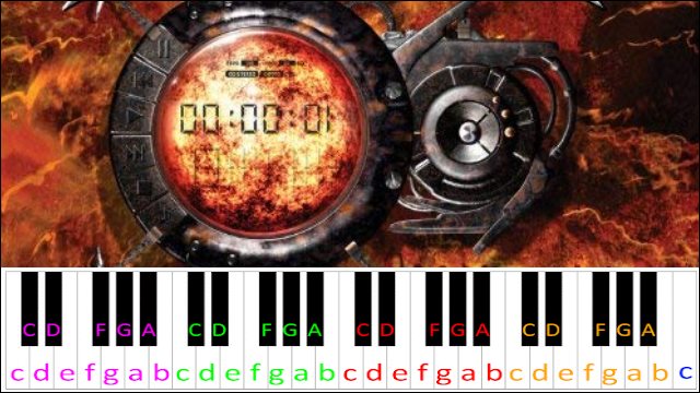 Through the Fire and Flames by Dragonforce Piano / Keyboard Easy Letter Notes for Beginners
