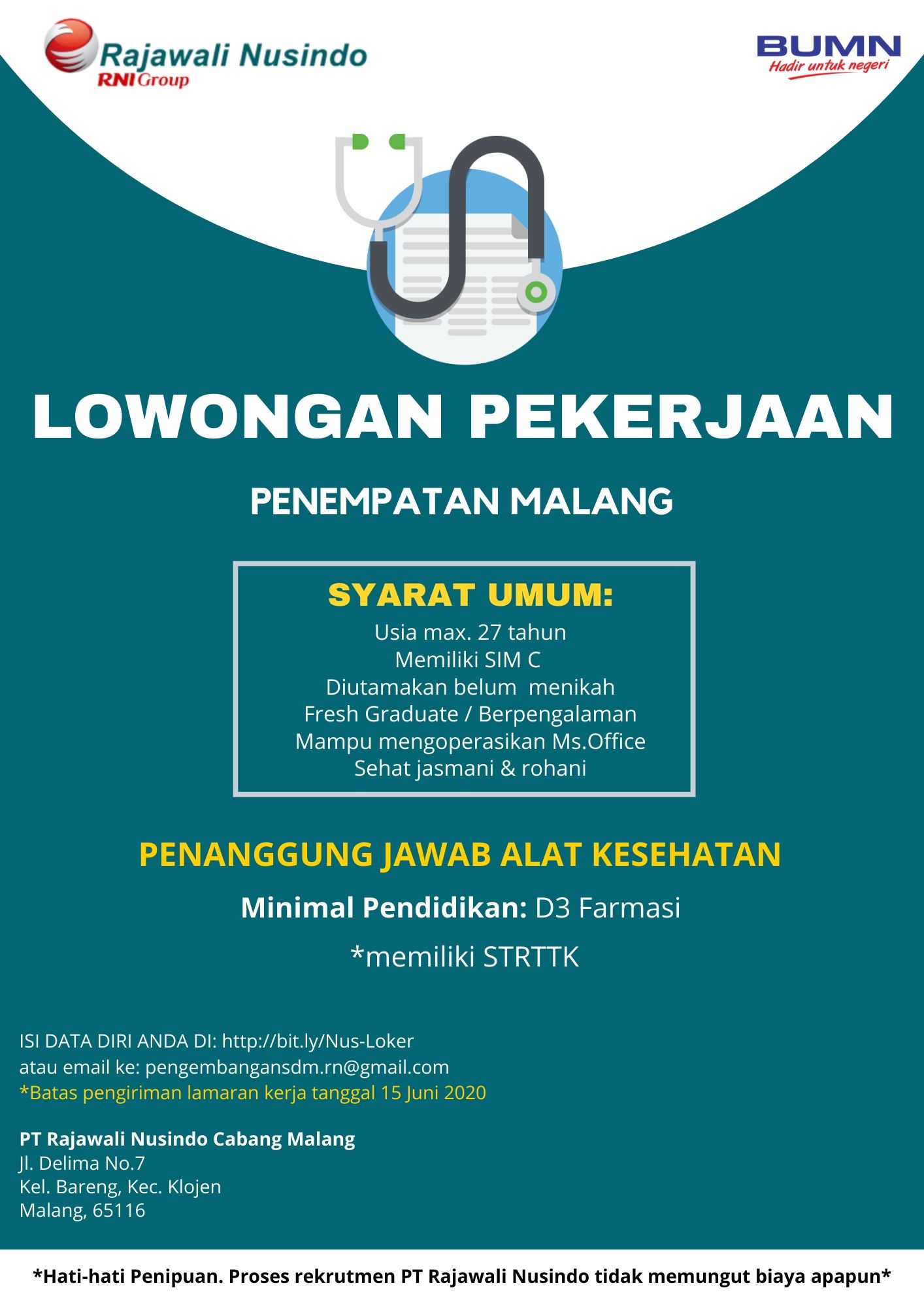 Lowongan Kerja Lowongan Kerja Malang Juni Tahun 2020 PT Rajawali Nusindo