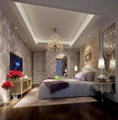 13 Luxurious Bedroom Interior Design Ideas-1 bright luxury bedroom interior design Ideas with beautiful wall Luxurious,Bedroom,Interior,Design,Ideas