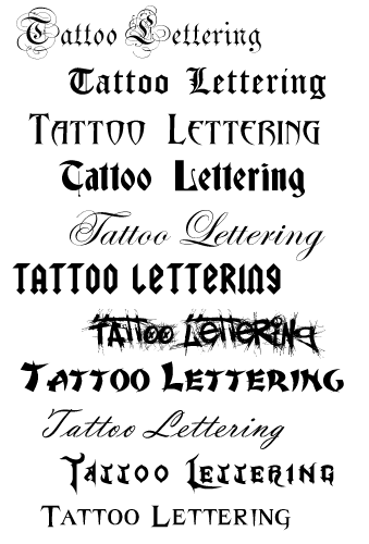 Old English lettering tattoos are based on this Blackletter font
