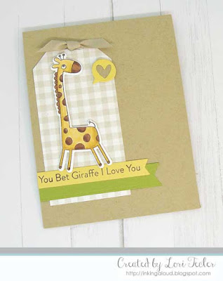 You Bet Giraffe I Love You card-designed by Lori Tecler/Inking Aloud-stamps and dies from My Favorite Things