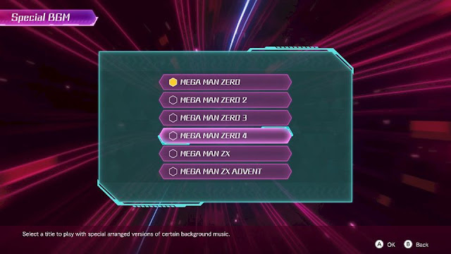 Mega Man Zero ZX Legacy Collection Special background music BGM option Reploid Remixes