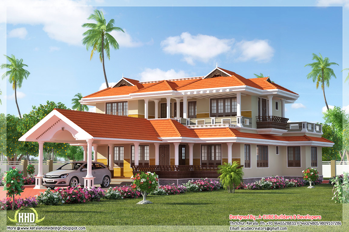 2847 sq.ft. Kerala style home plan - Kerala home design and floor plans