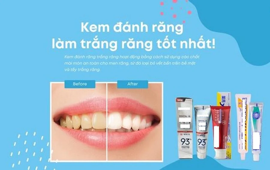 Quảng cáo về kem đánh răng trắng răng