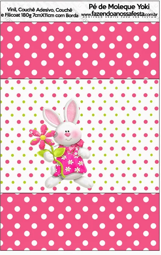 Free Printable Candy Bar Labels for a Easter in Pink.